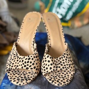 Spotted Beige Women's Mules